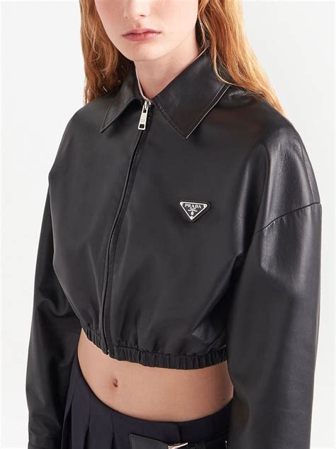 prada jacket cropped|prada cropped jacket women.